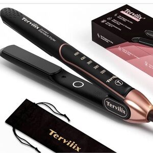 Terviiix Hair Straightener Black and Rose Gold